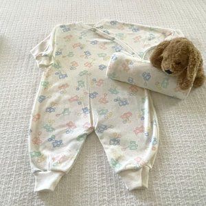 bunnies & teddys print...2 piece infant essentials